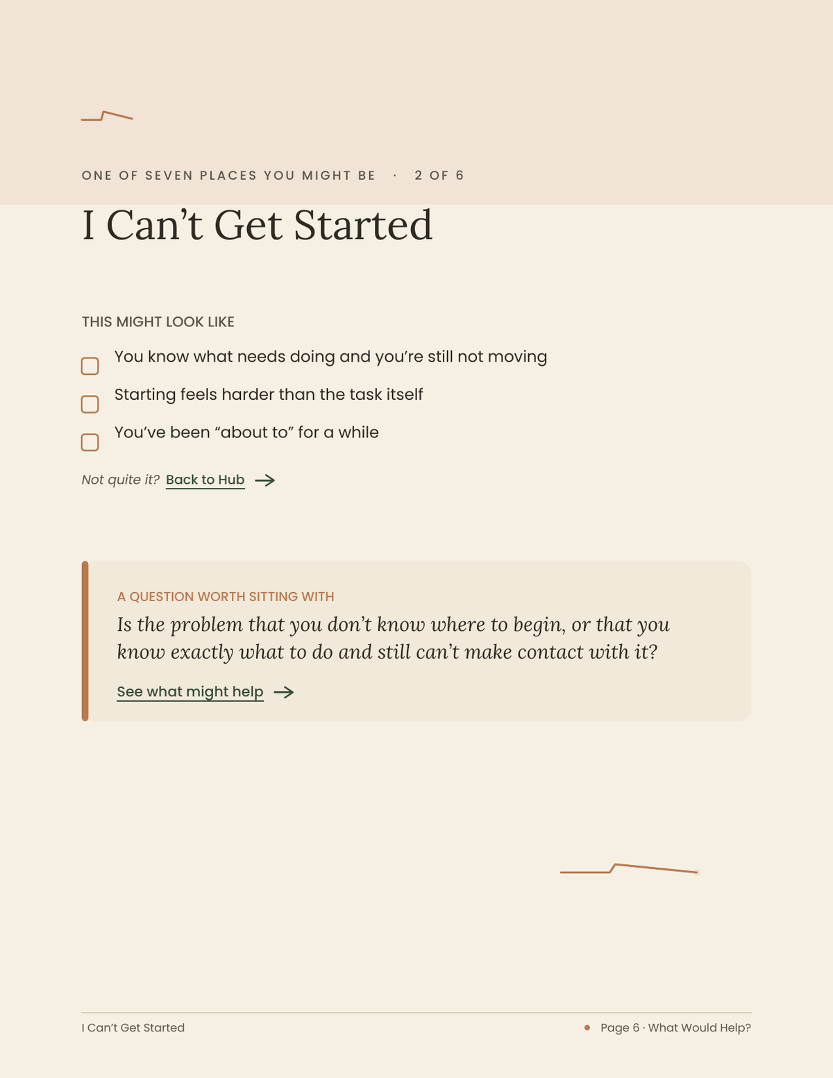 Actual page from What Would Help?
