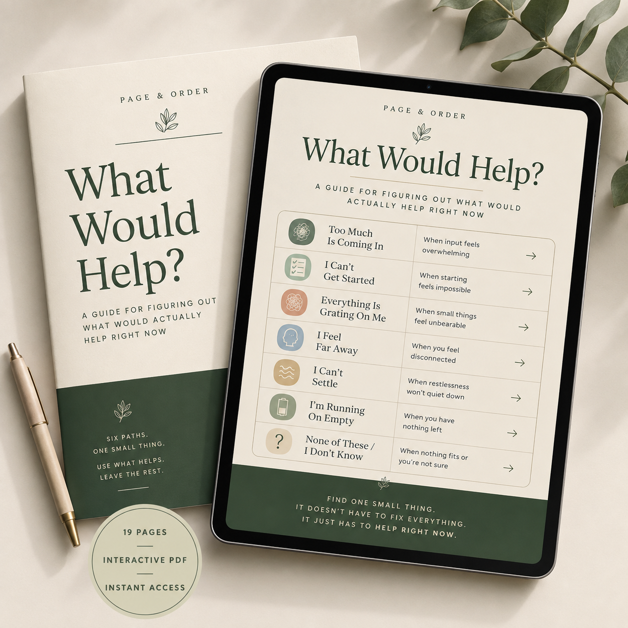 What Would Help? | Interactive Digital Guide