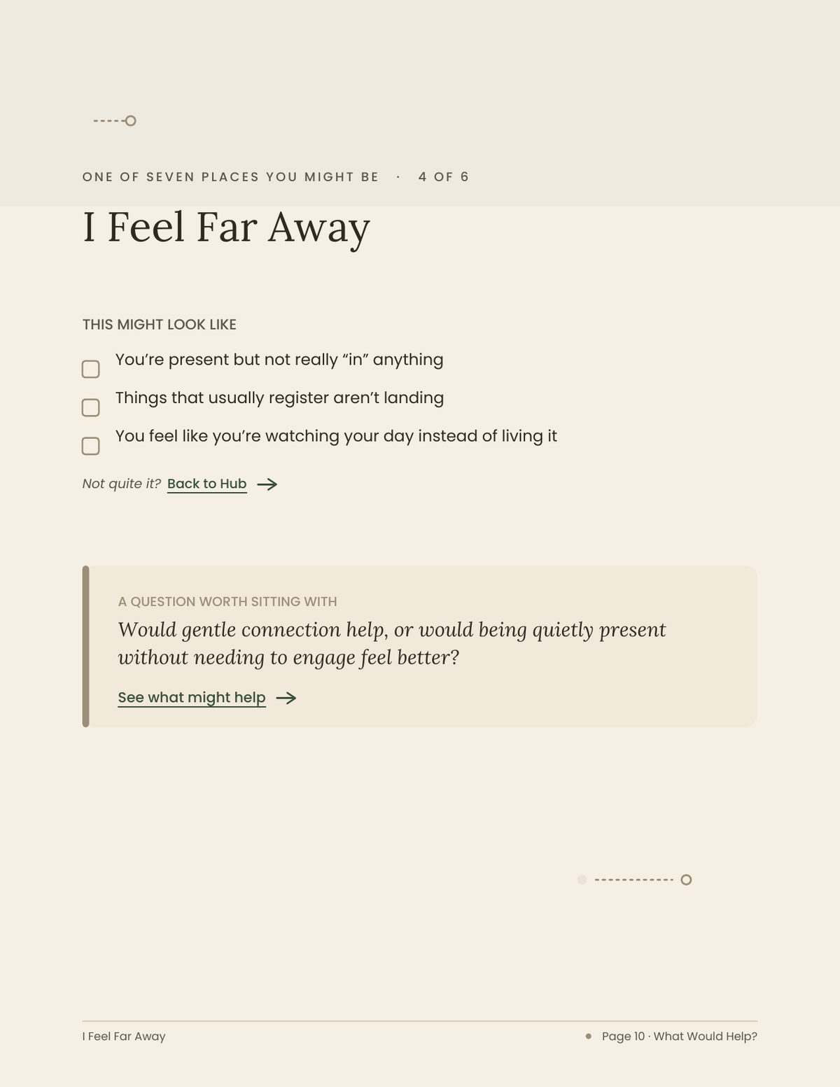 Actual page from What Would Help?